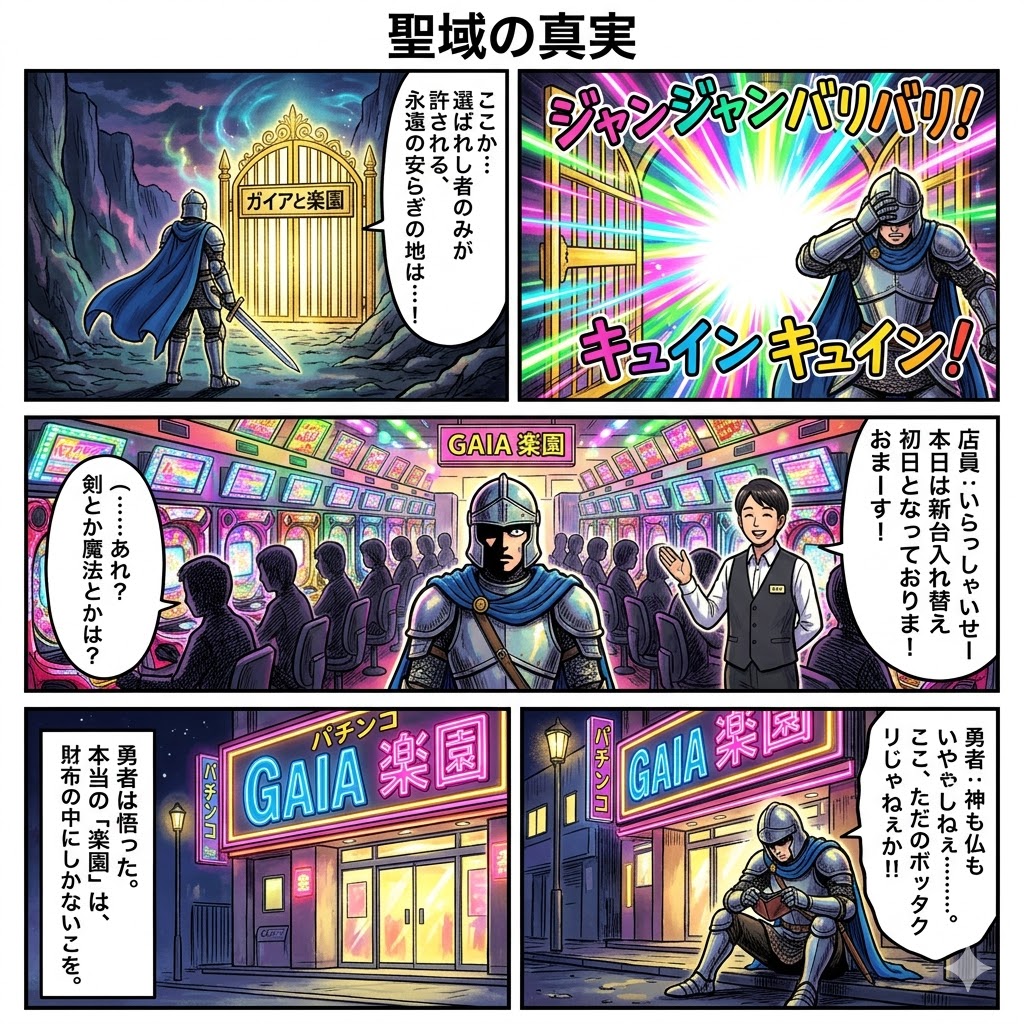 四格漫画：圣所的真相 生成效果示例