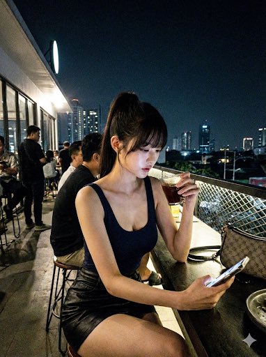 基于参考的夜景照片编辑 生成效果示例