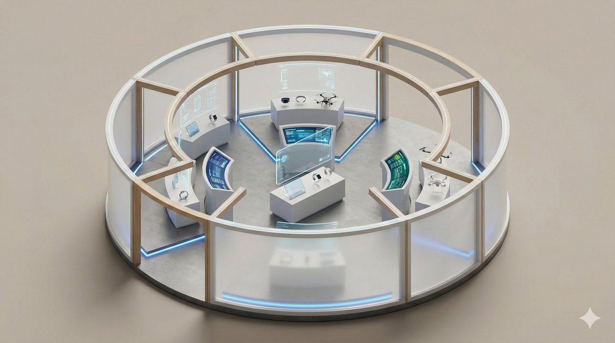 极简3D等距展览舱西洋镜 生成效果示例
