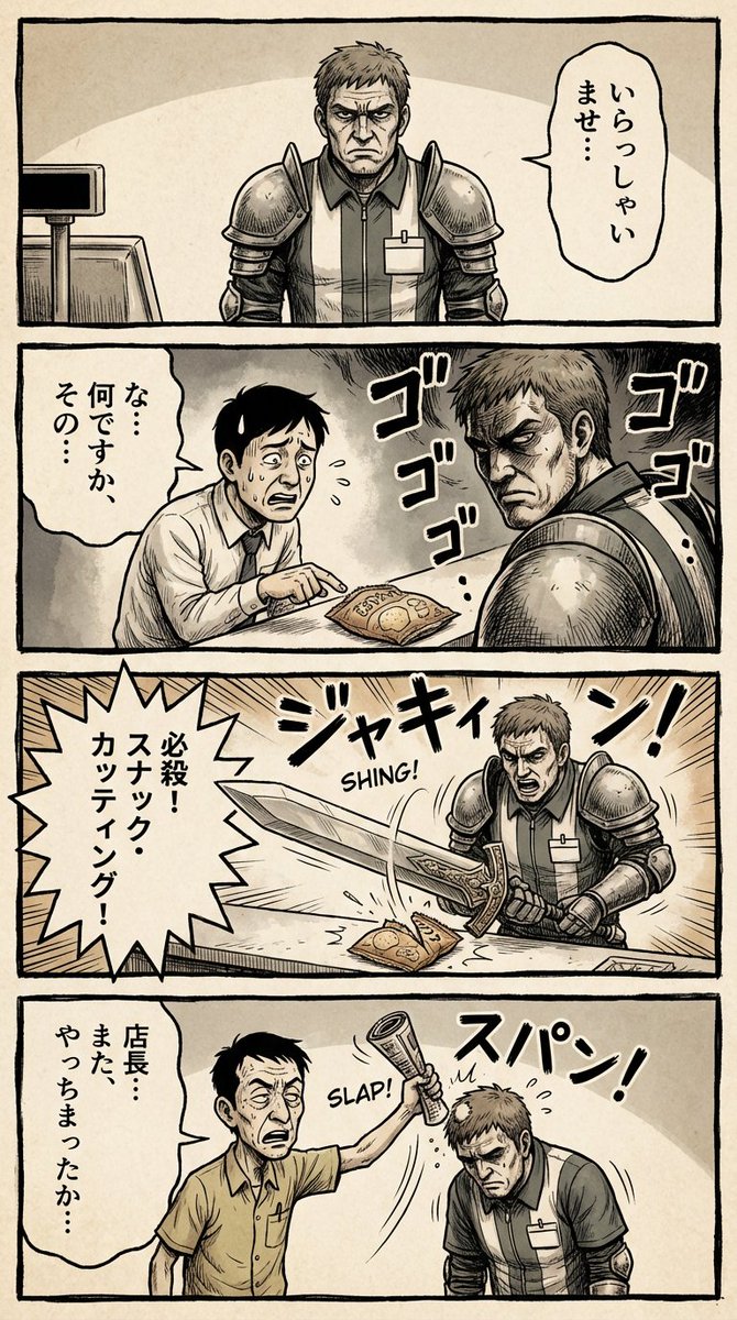 垂直 4 格剧风格漫画 YAML 提示符 生成效果示例