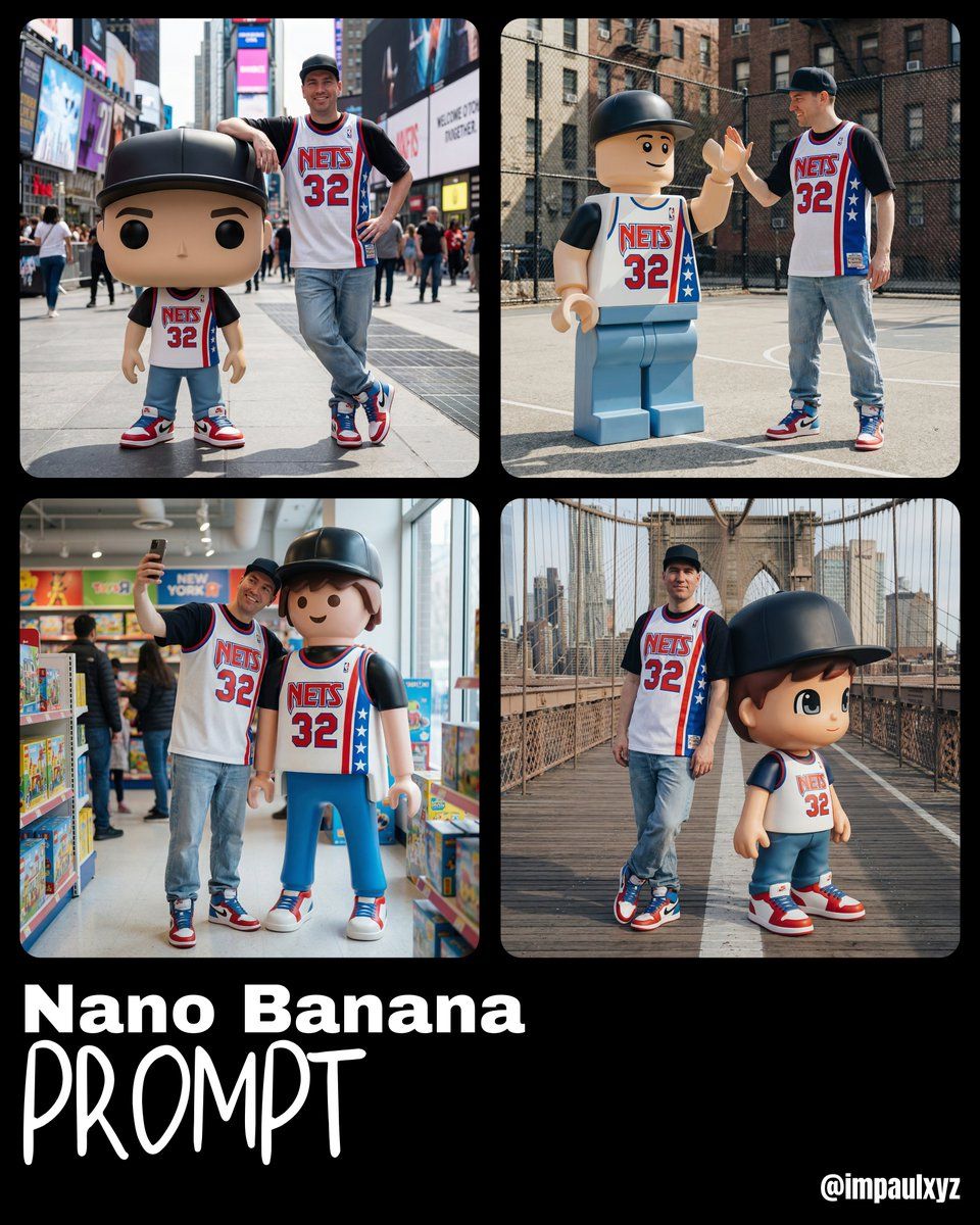 Nano Banana提示艺术玩具一代 生成效果示例