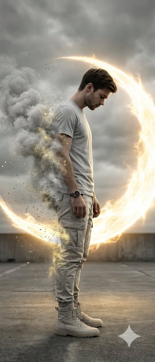 带有能量光环的电影级分解肖像 生成效果示例