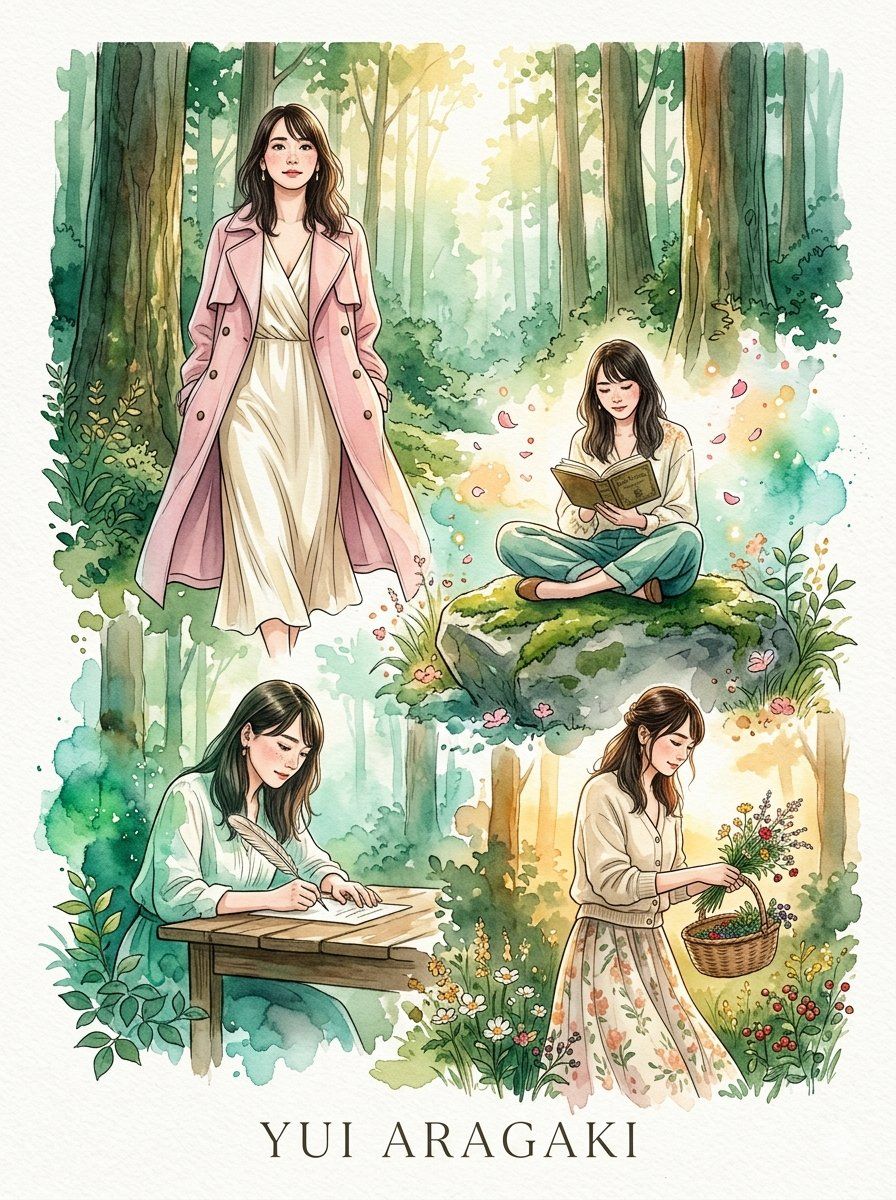 异想天开的日本水彩肖像 生成效果示例