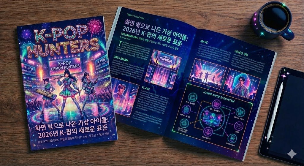 K-Pop 杂志专题文章生成提示 生成效果示例