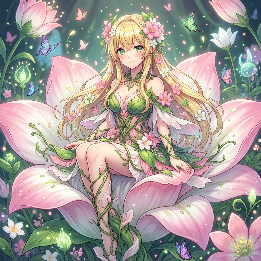 Alraune (Mandragora) 变身提示 生成效果示例