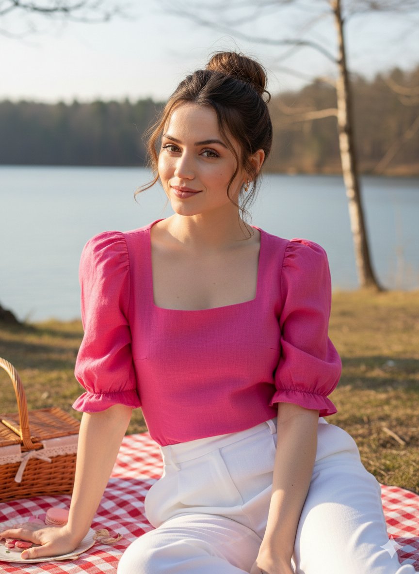 Ana de Armas 护肤影响者肖像提示 生成效果示例