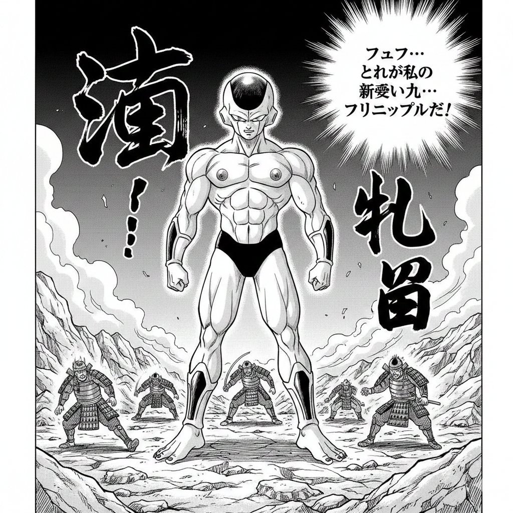 插画生成：释放乳头主题 生成效果示例