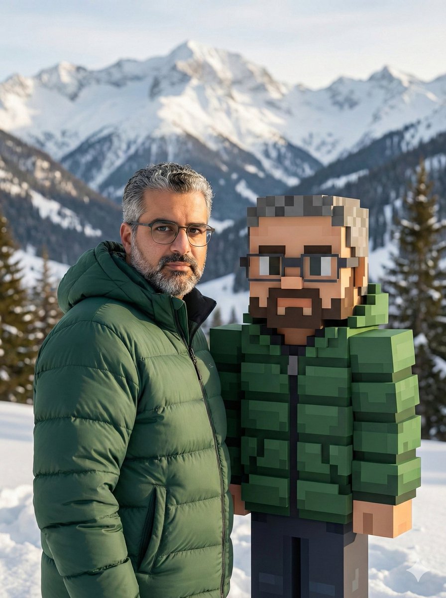 具有体素 Minecraft Doppelgänger 的逼真照片 生成效果示例