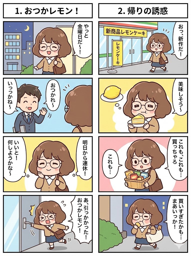 四格连环漫画 生成效果示例