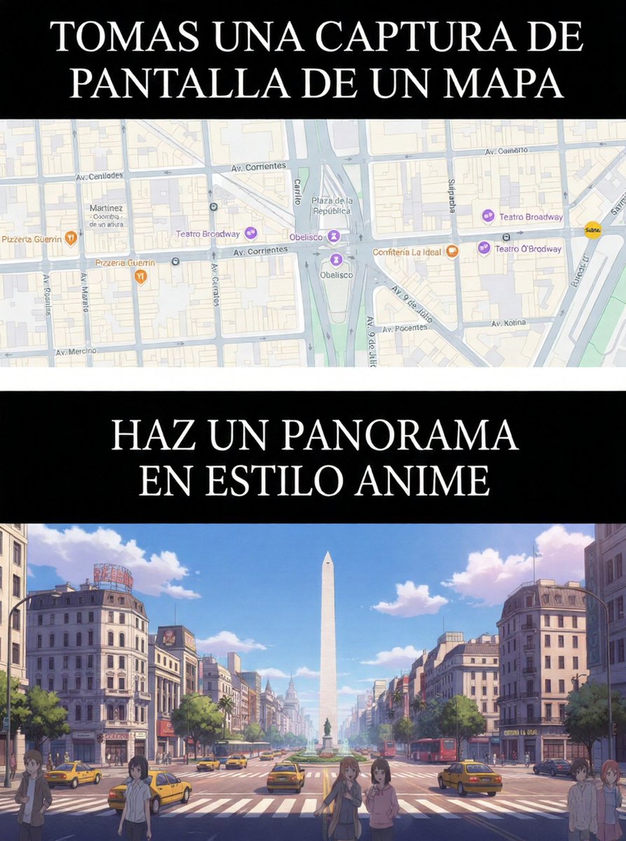 地图到动漫全景转换 生成效果示例