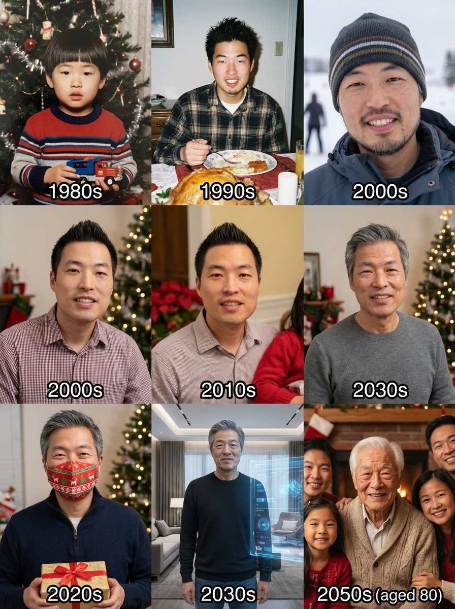 一生的假期照片 生成效果示例