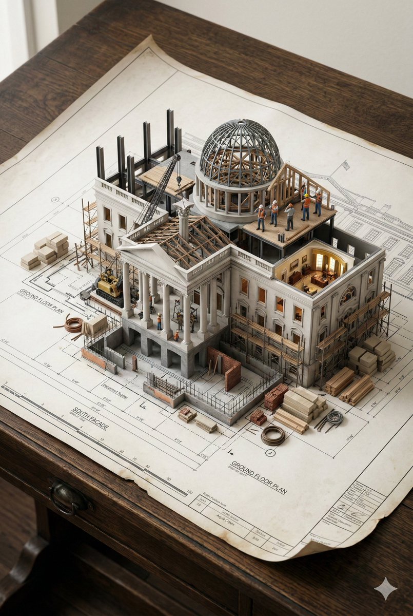 3D微型建筑蓝图提示生成效果示例