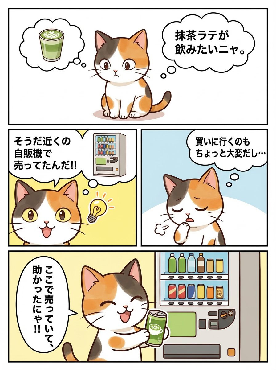 4 面板漫画故事生成器（猫角色） 生成效果示例