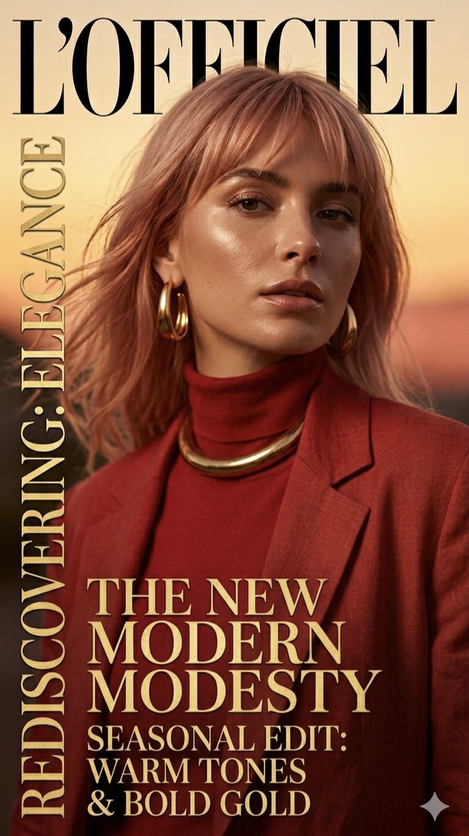 L'Officiel 杂志社论肖像 生成效果示例