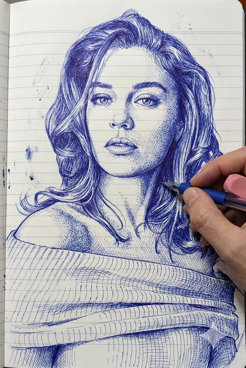 照片式线条画素描提示 生成效果示例