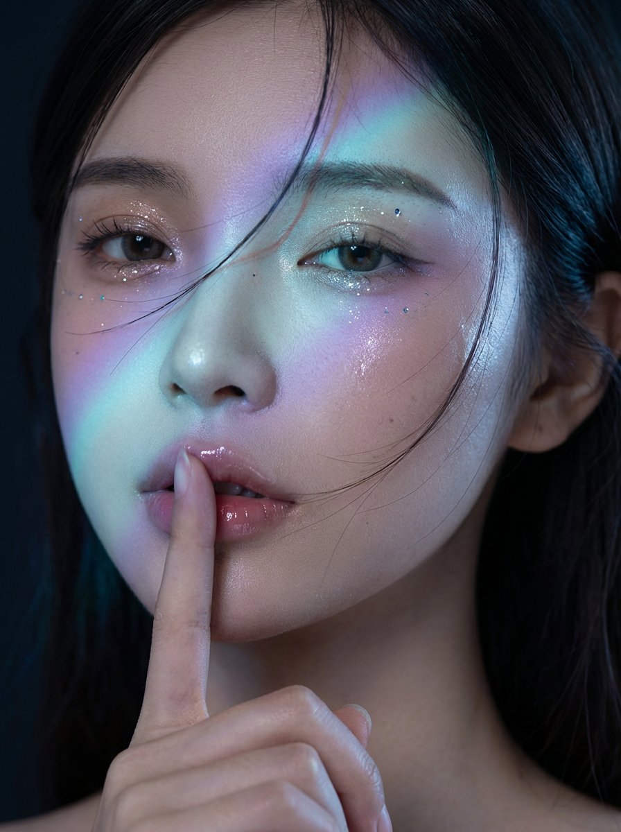 参考图像中的午夜 K-Fashion 编辑肖像 生成效果示例