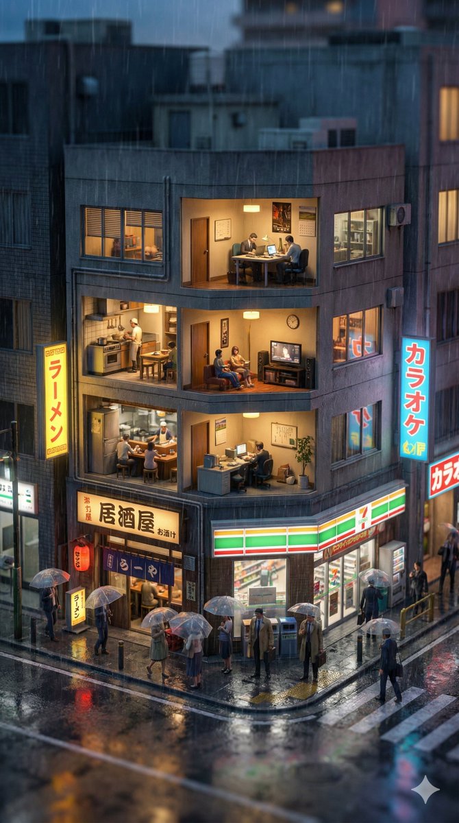 垂直移轴微型城市横截面 生成效果示例