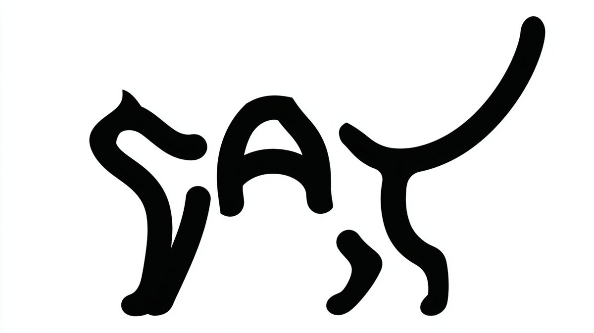 单色印刷猫插图 生成效果示例