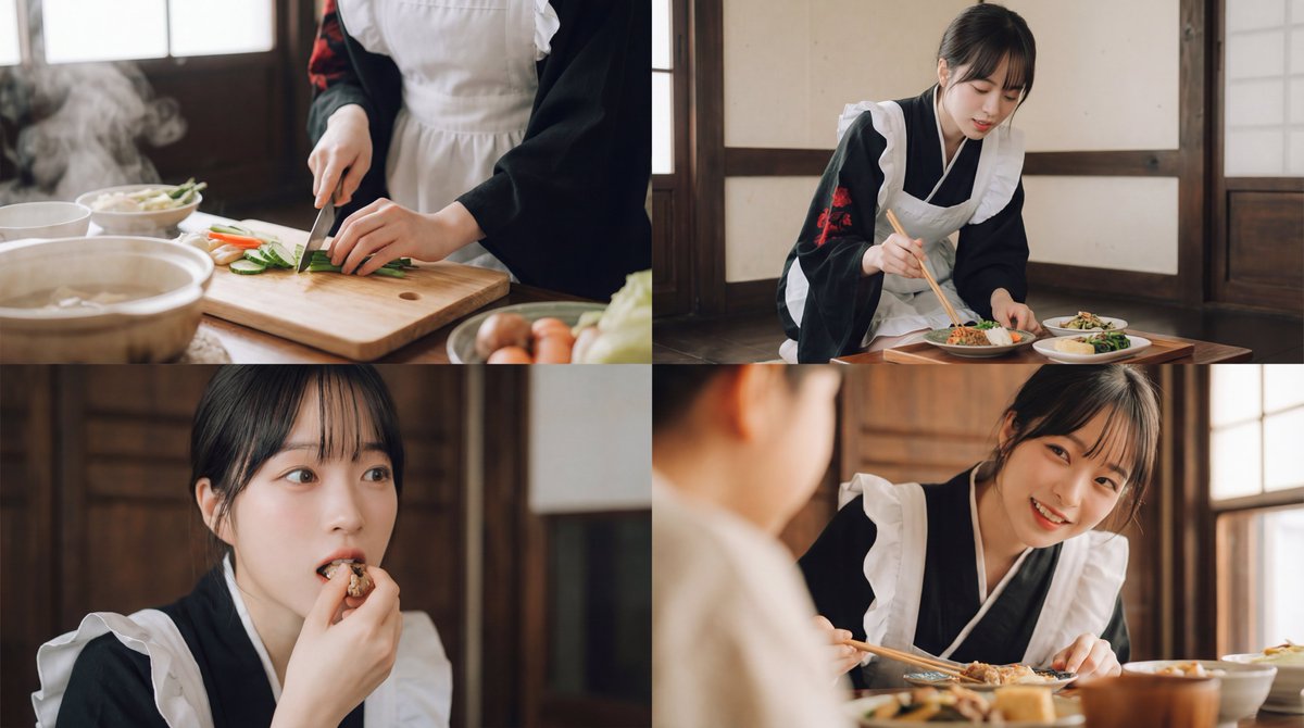 无缝电影日本美食视频提示 生成效果示例