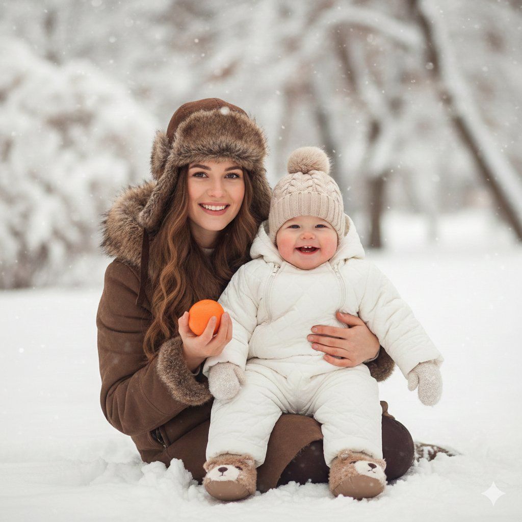 Hygge 冬季家庭照片提示 生成效果示例