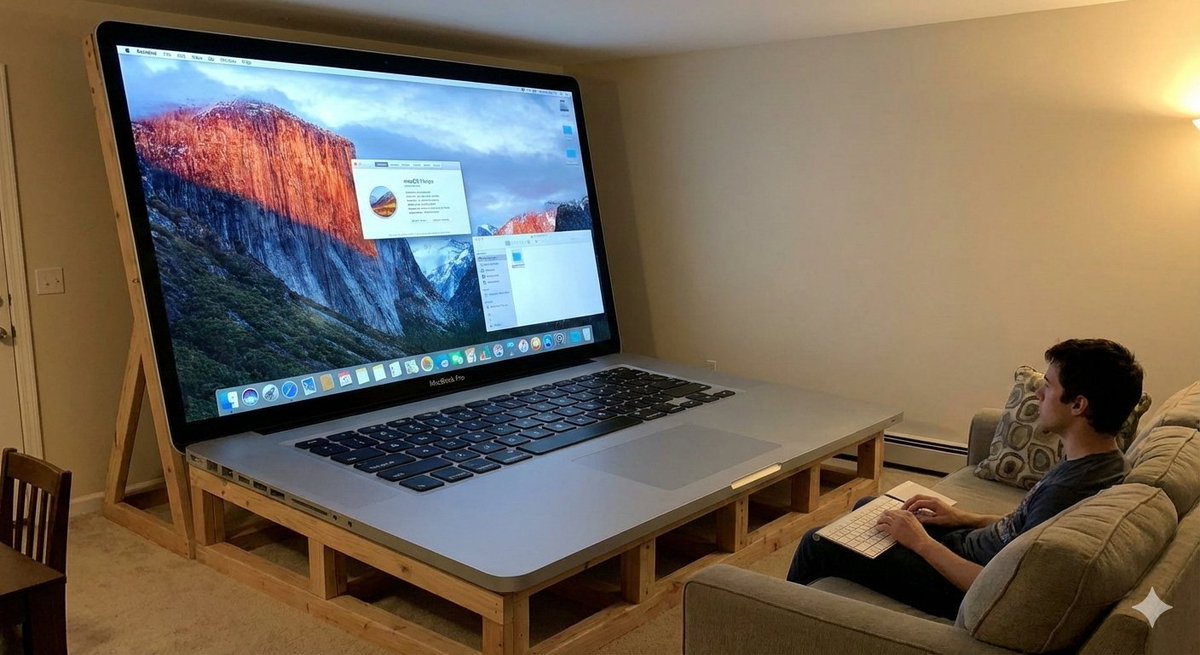 生成 100 英寸 MacBook 图像 生成效果示例