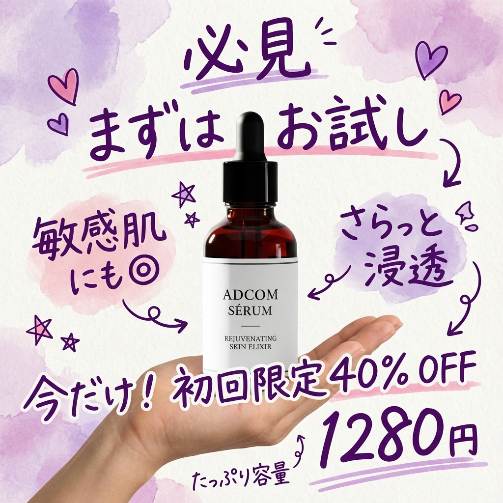 Instagram风格的日本手写化妆品广告生成效果示例