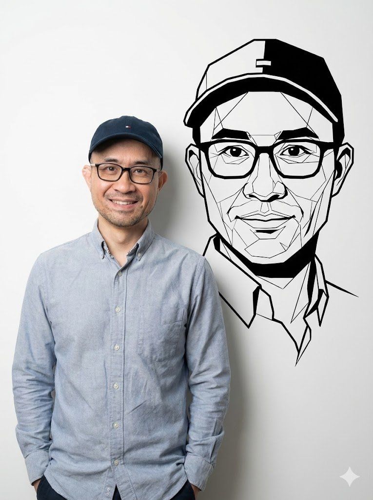 带有矢量图形叠加的逼真半身肖像（中文版） 生成效果示例