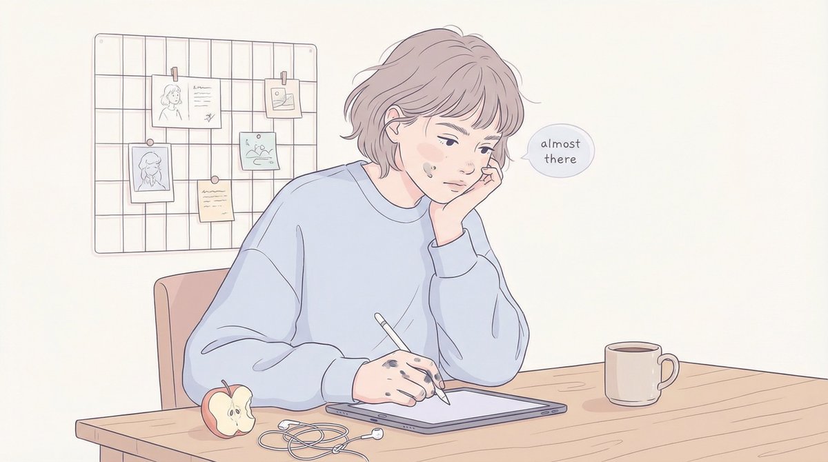 舒适的简约线条艺术人物研究 生成效果示例