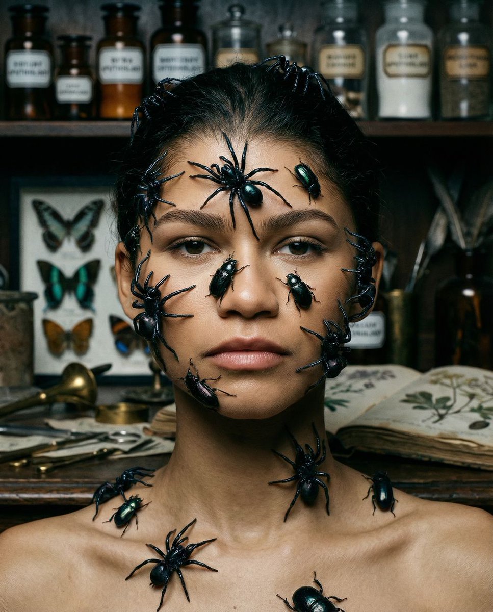 Zendaya 昆虫学优雅超现实肖像 生成效果示例
