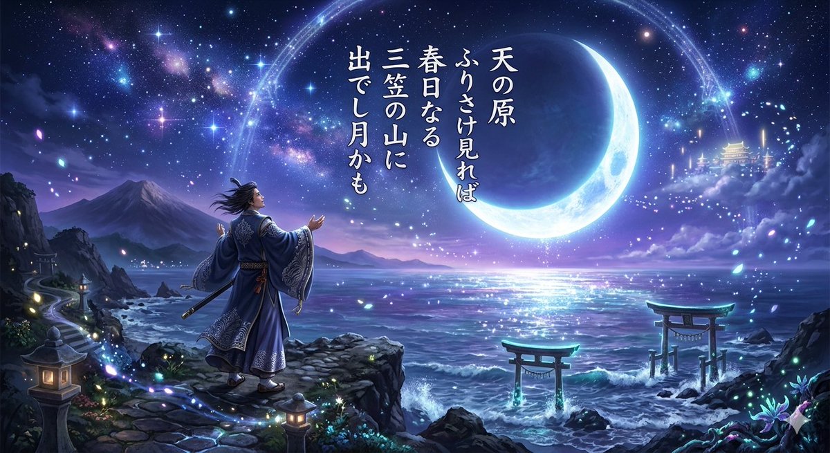 日本古典诗歌幻想插画 生成效果示例