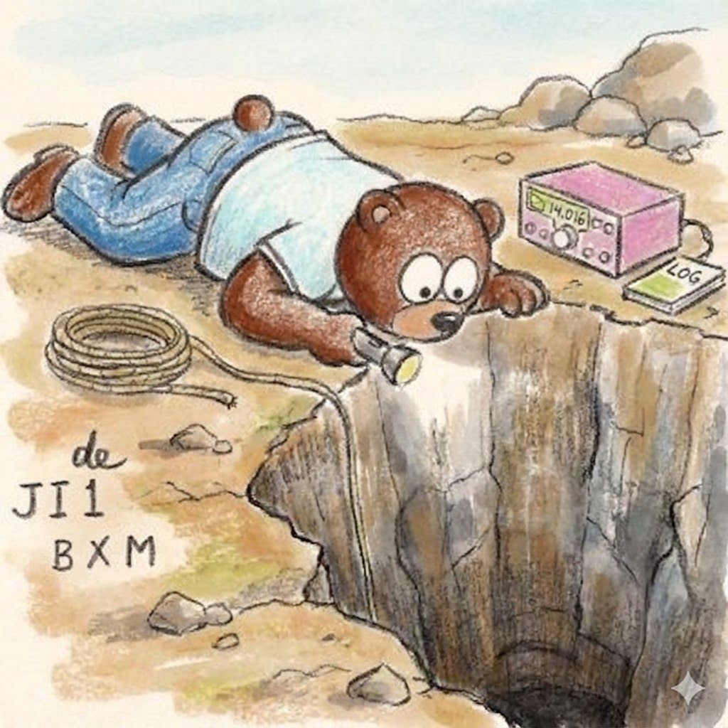 熊凝视深洞插图 生成效果示例