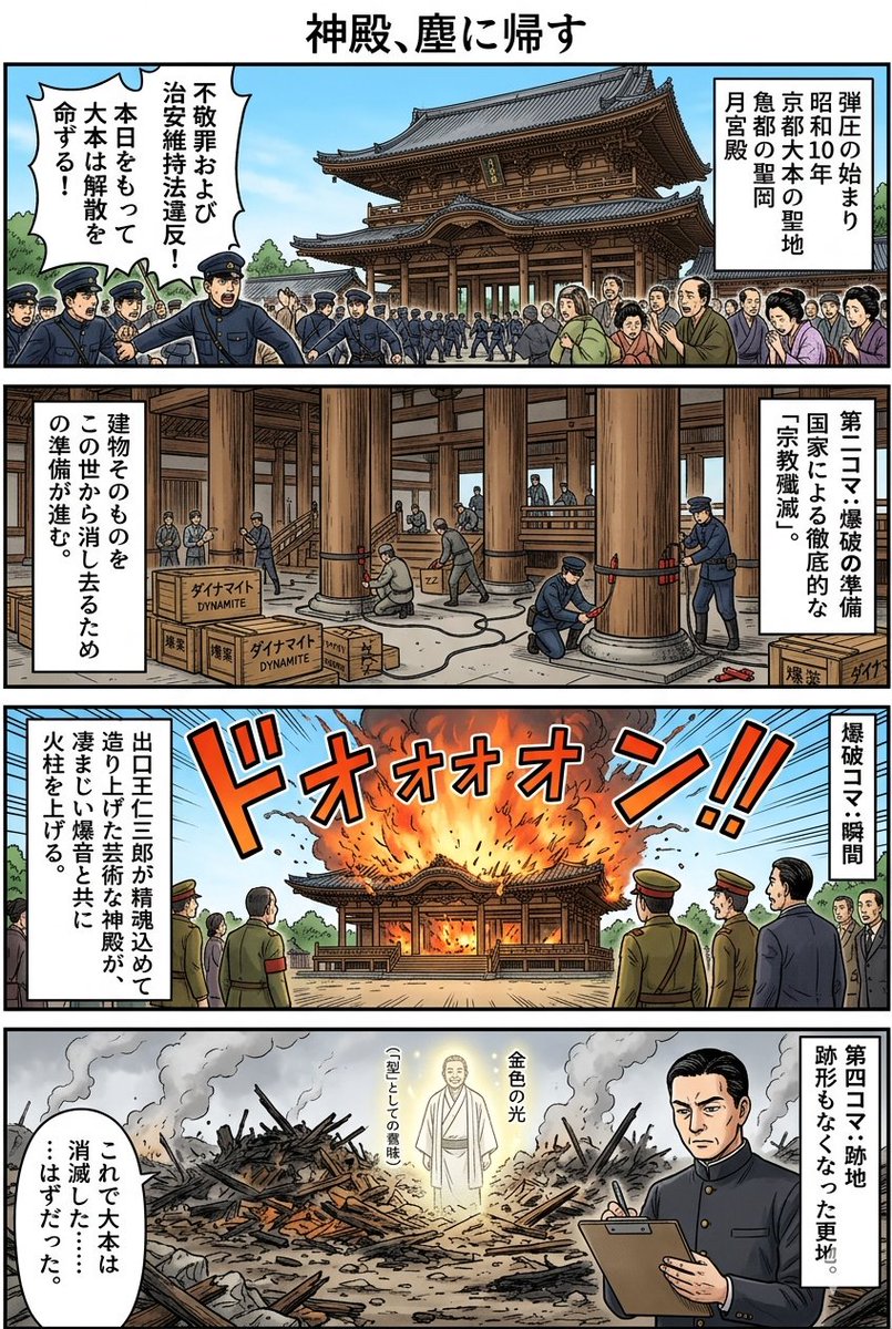 历史寺庙拆除场景 生成效果示例