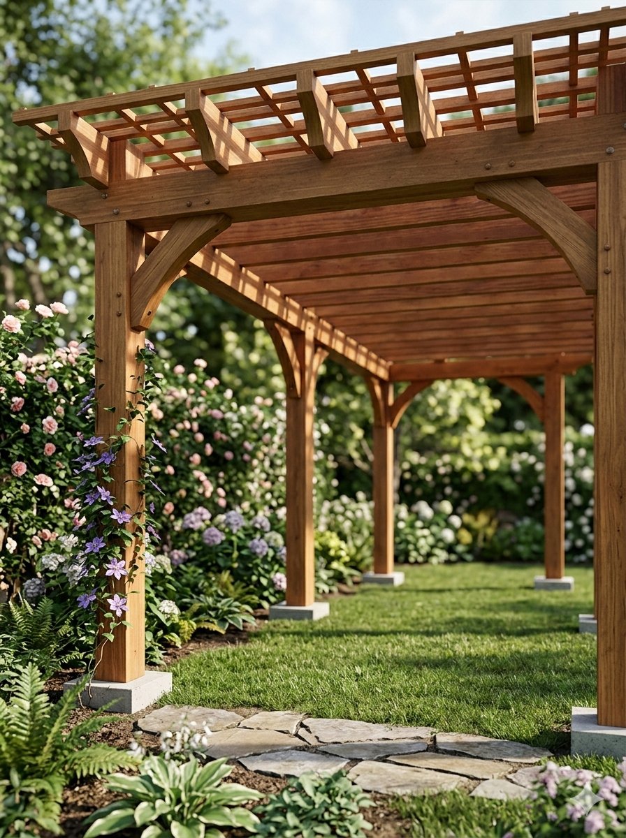 Pergola 蓝图到照片级结构提示 生成效果示例