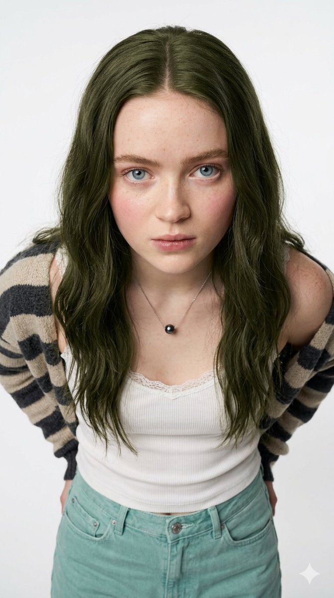 超现实 Sadie Sink 工作室肖像 生成效果示例