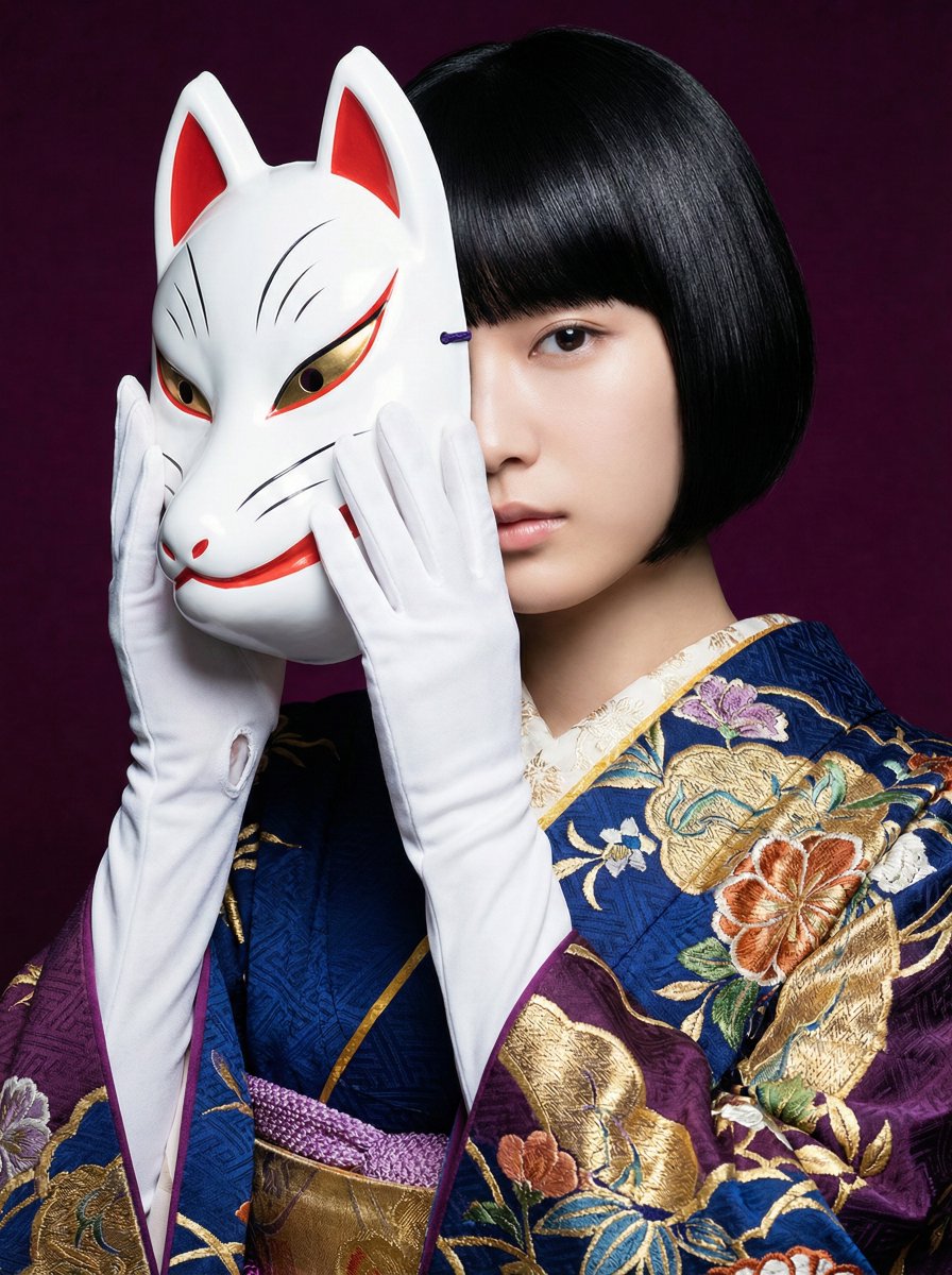 JoyPix品牌日式白狐女神 生成效果示例
