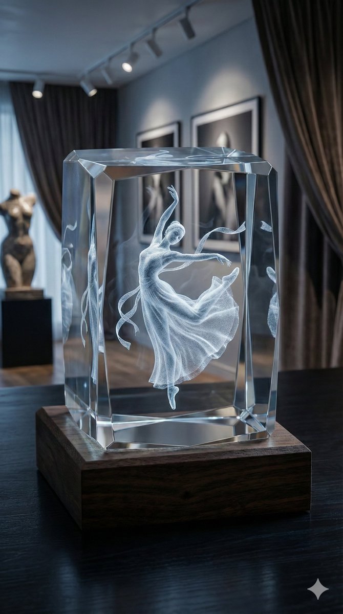 3D 激光雕刻水晶装饰品生成器 生成效果示例