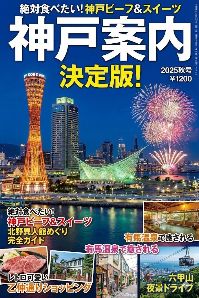 神户旅游杂志封面生成生成效果示例