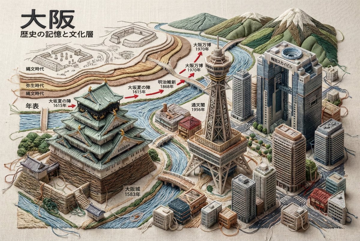 刺绣 3D 等距城市景观纺织艺术 生成效果示例