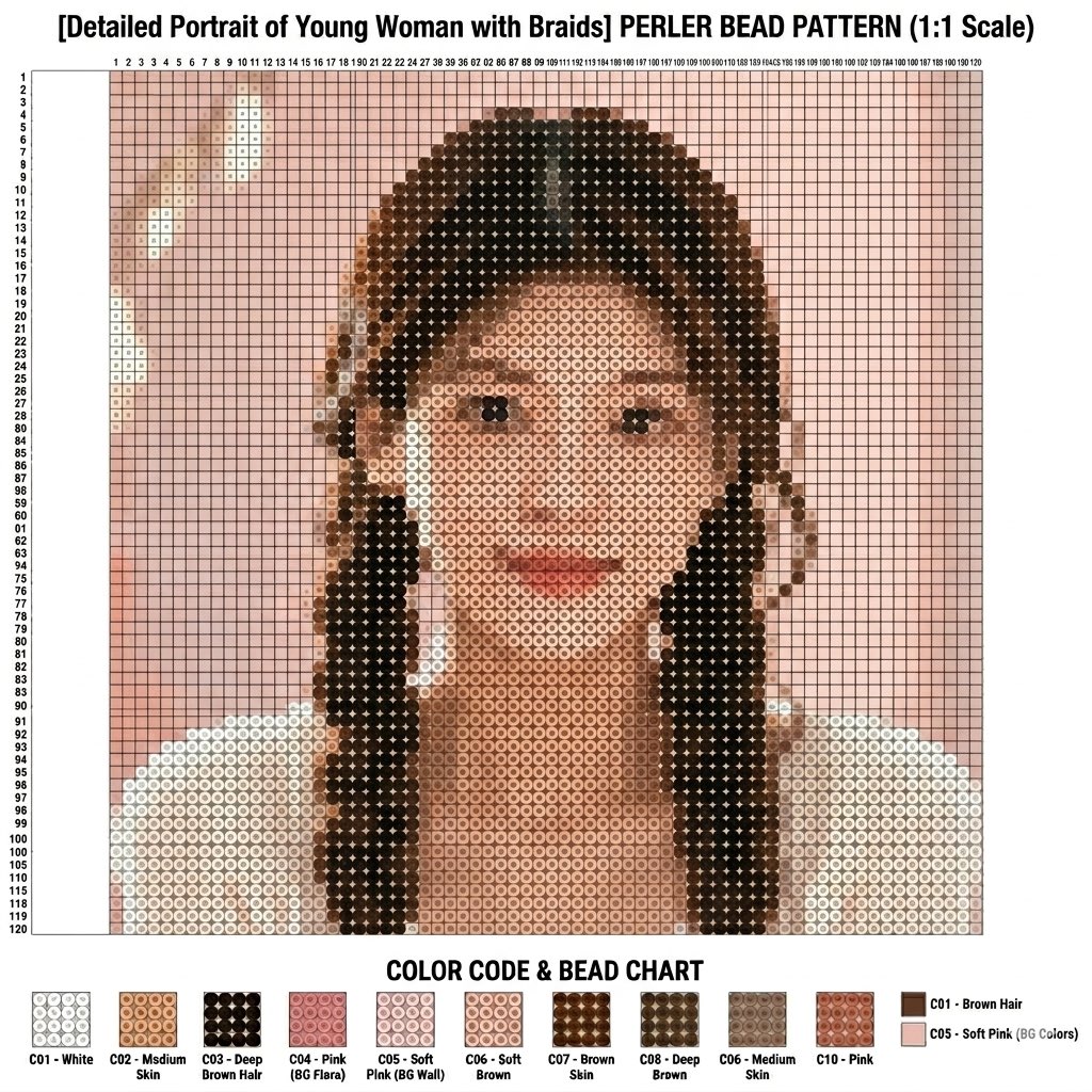 Perler 珠图案创建器 生成效果示例