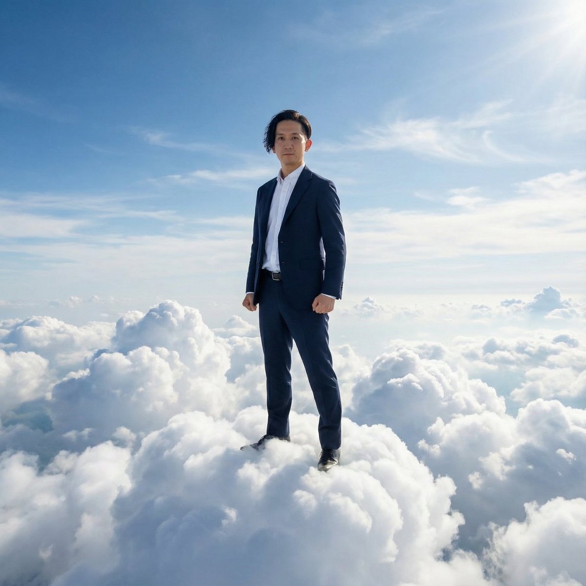 西装立云端 生成效果示例