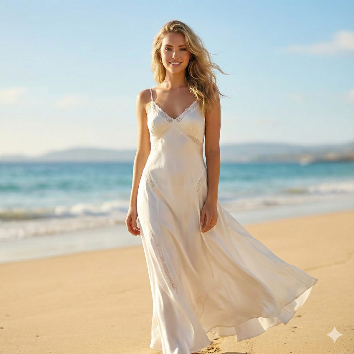 社论海滩拍摄提示 生成效果示例