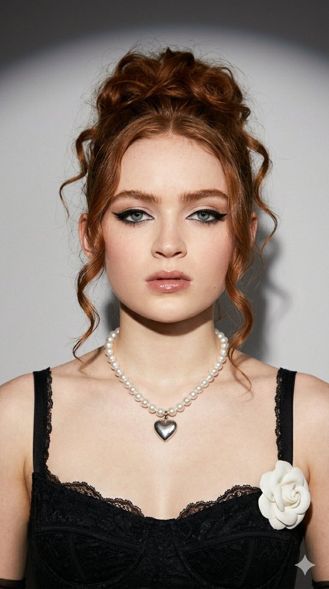 Coquette 时尚编辑肖像 (Sadie Sink) 生成效果示例