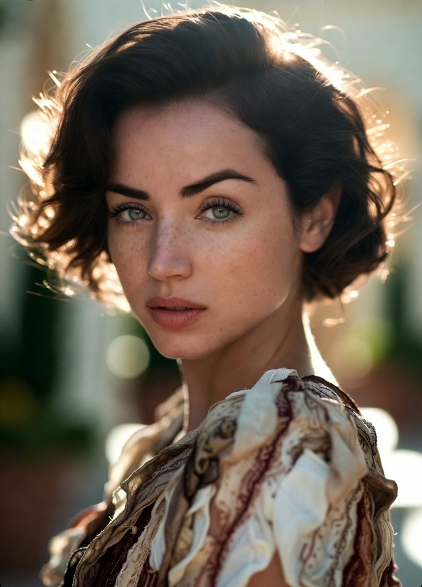 Ana de Armas 肖像的图像到图像融合 (Grok) 生成效果示例