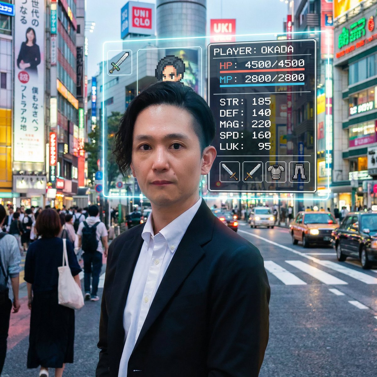 RPG 状态屏幕覆盖 生成效果示例
