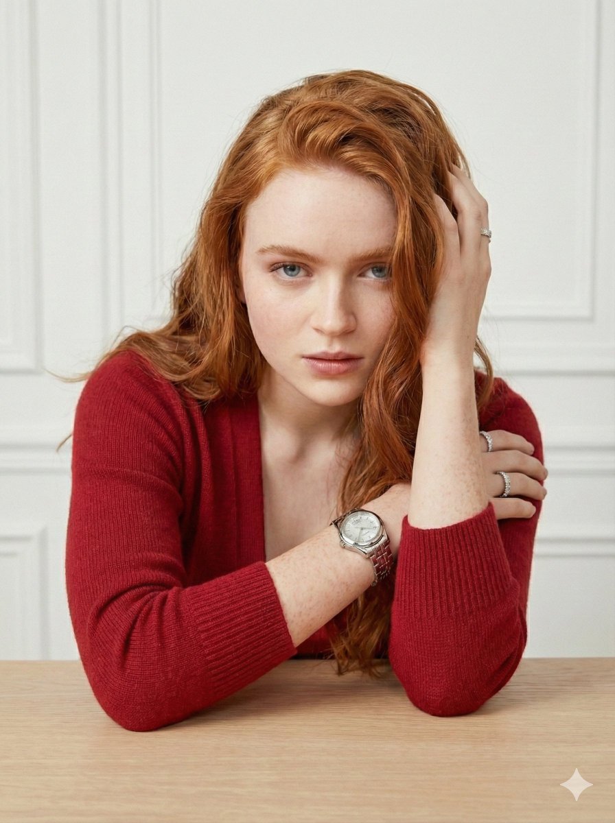 Sadie Sink 编辑肖像提示 生成效果示例