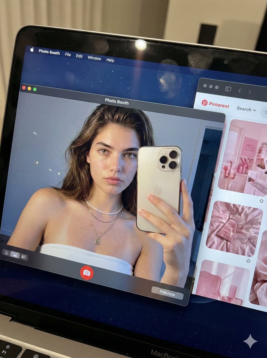 超真实MacBook屏幕模拟提示 生成效果示例