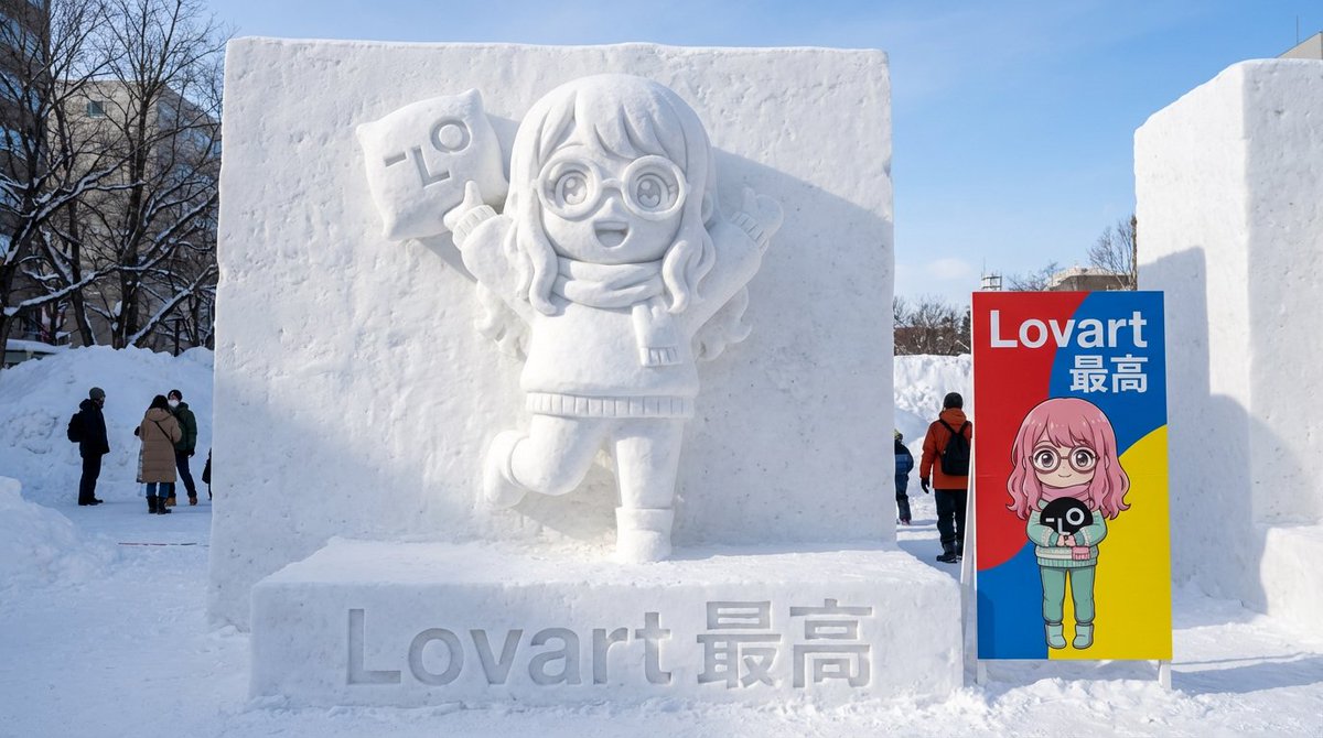 写实人物雪雕生成 生成效果示例