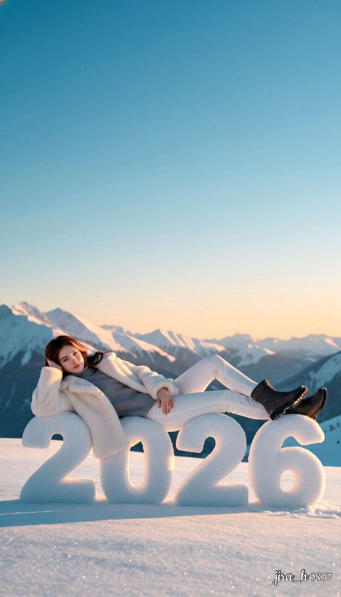 2026 年雪山上的豪华新年肖像 生成效果示例
