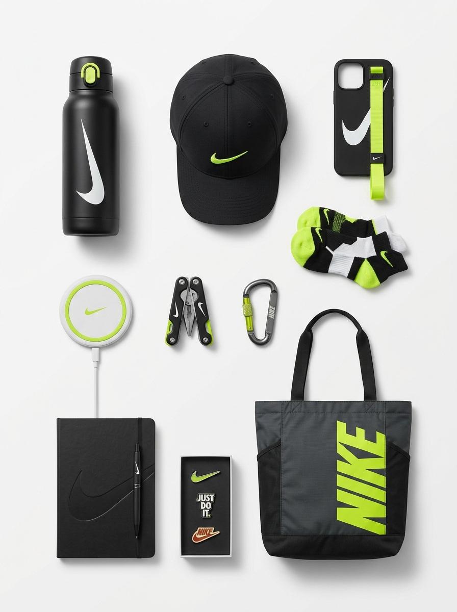 优质品牌商品胶囊系列（Knolling 视角） 生成效果示例