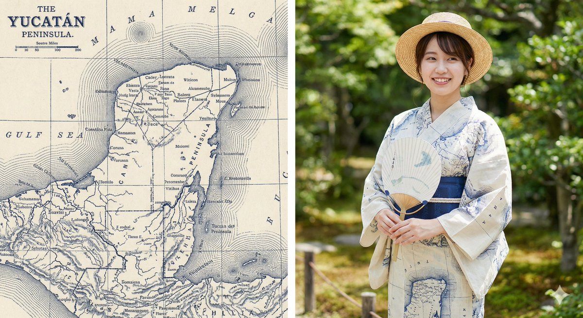 尤卡坦浴衣女孩 生成效果示例